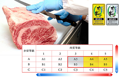 A4〜A5ランクの上質なお肉のみ取り扱い