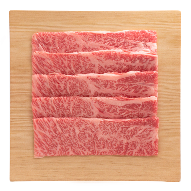 国産黒毛和牛種オリーブ牛肩ロースすき焼き肉(クラシタ)